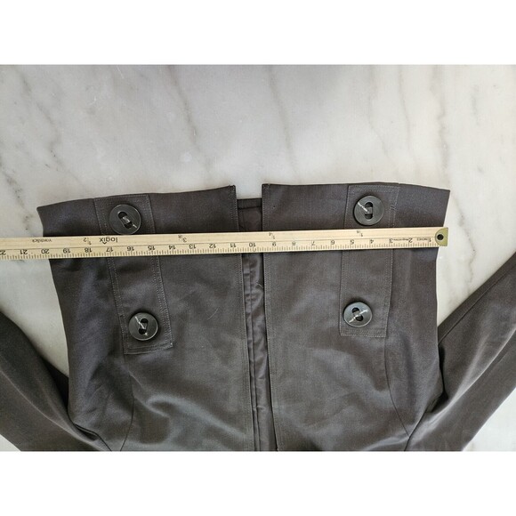 Sharagano Studio Jacket Size L, Brown Cotton Blend Lined Hook & Loop Closures - Picture 7 of 10